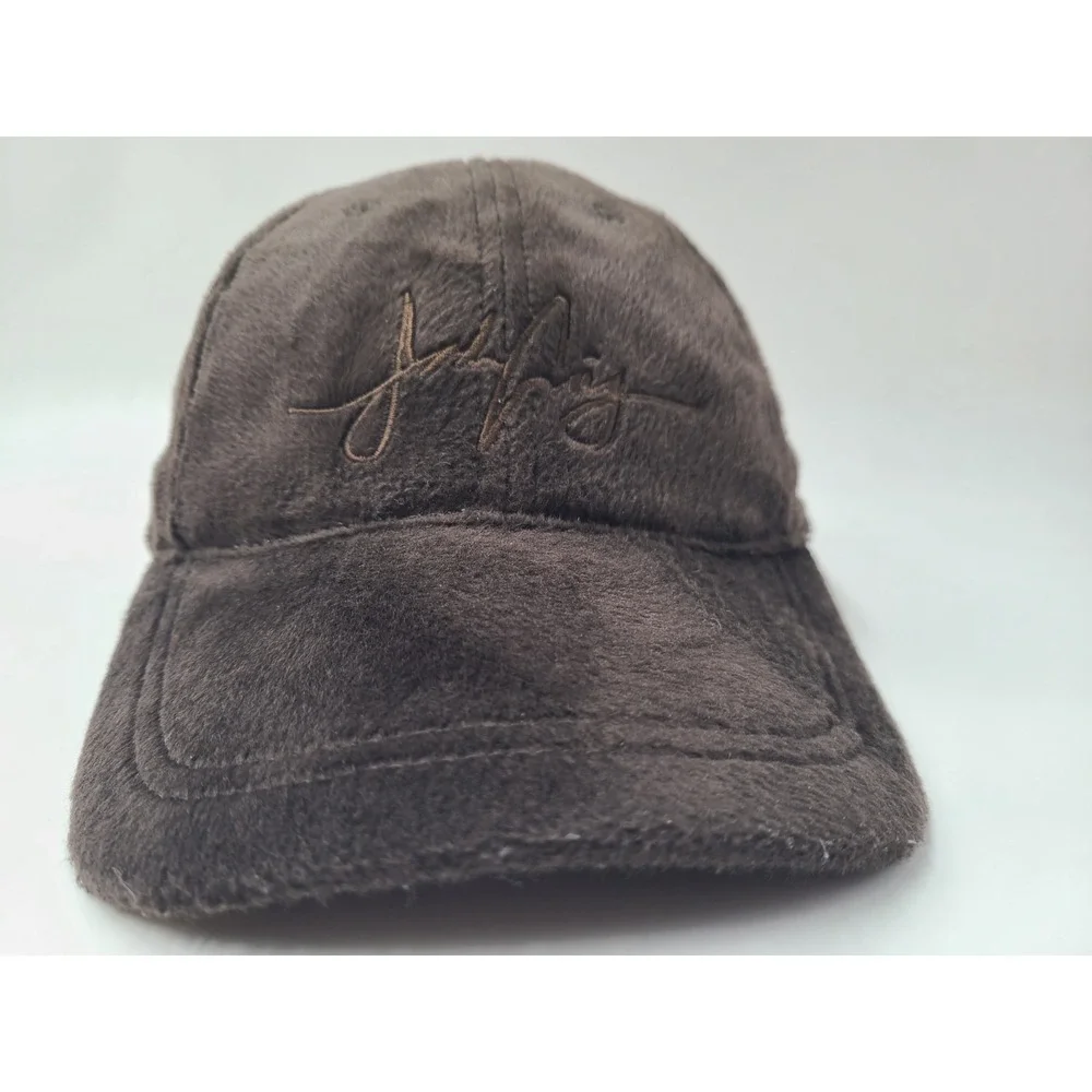Jordan Craig Fuzzy Adjustable Hat Cap Baseball Casual Script Dad Men Women Brown